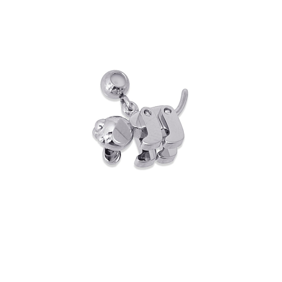 Colgante Mascota Plateado Perro Anartxy