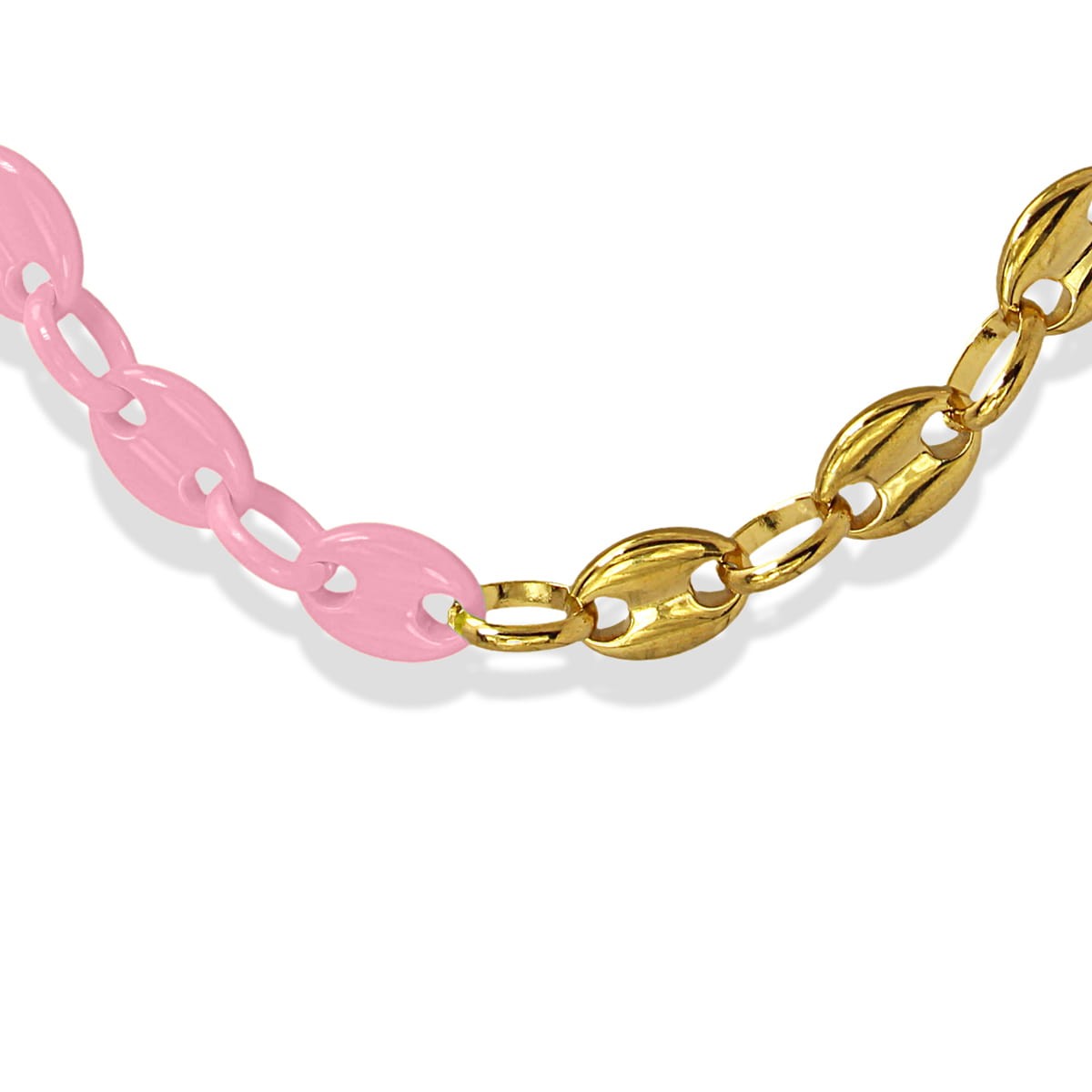 Enamel link necklace BCO642