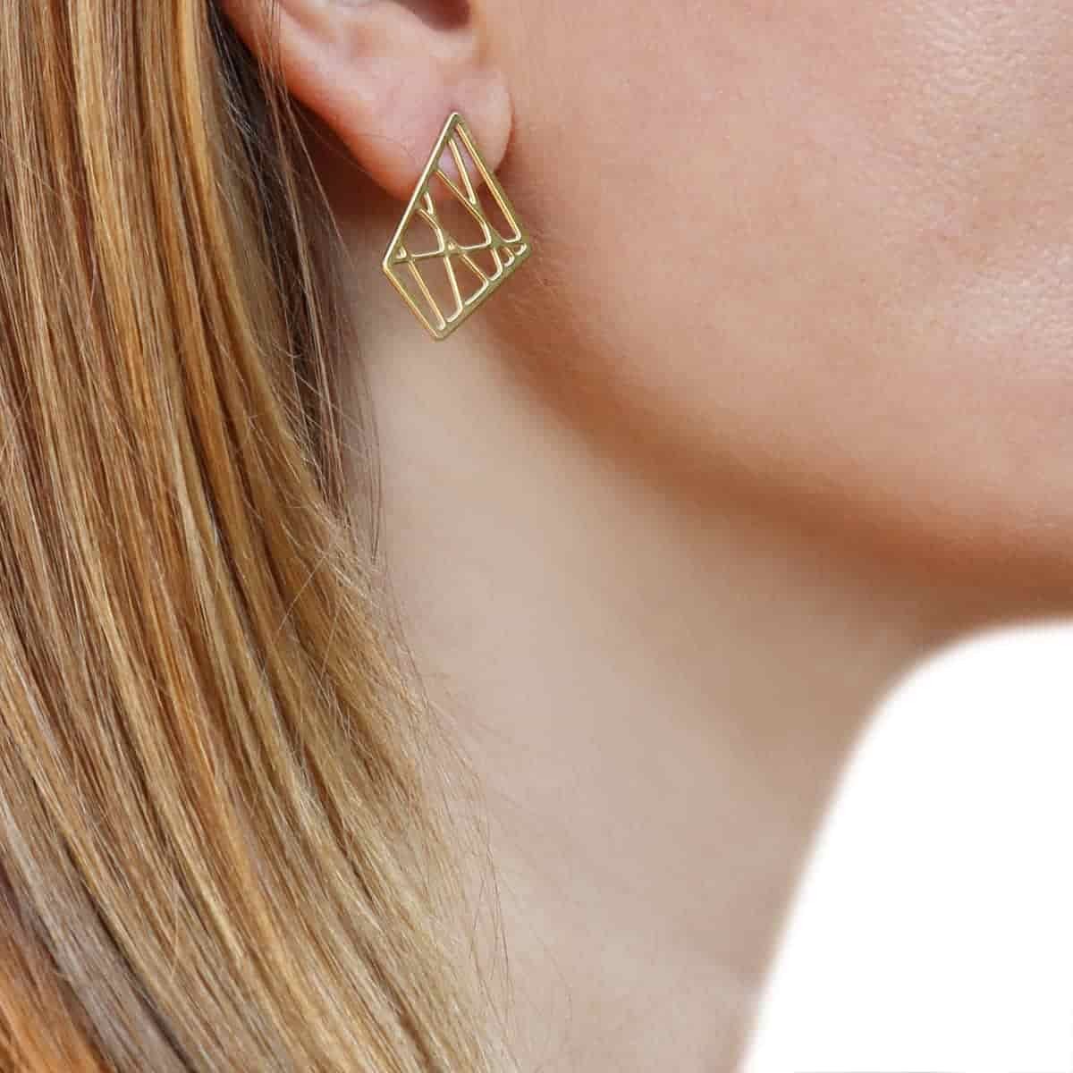 Pendientes Gaborone Dorado Anartxy