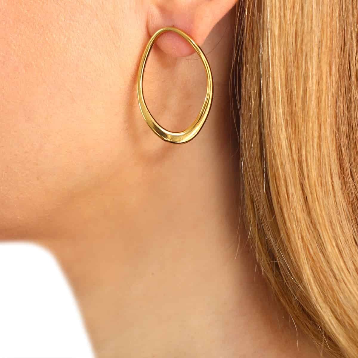 Pendientes Lusaka Dorado Anartxy