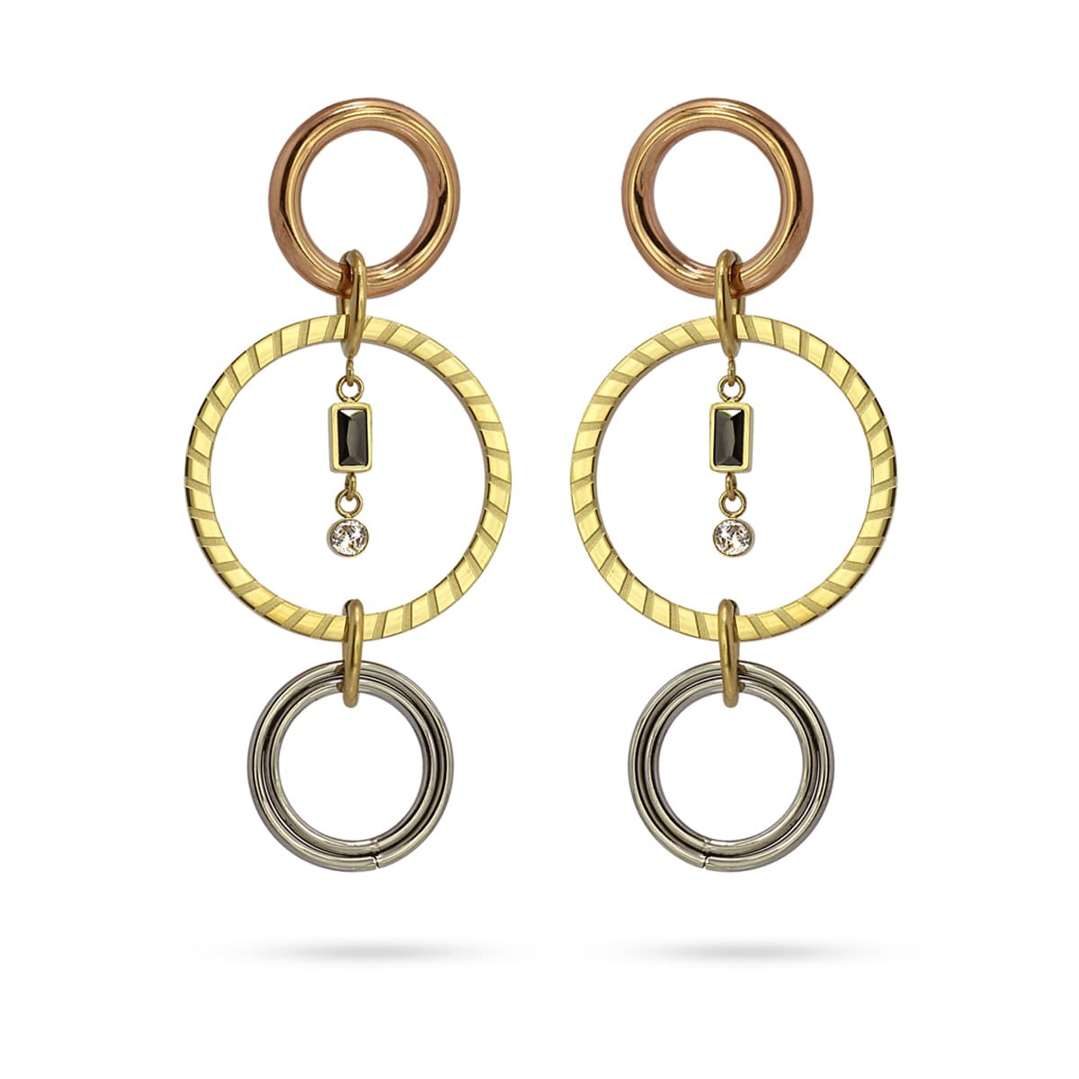 Pendientes Pumori Combinado metalizado Anartxy