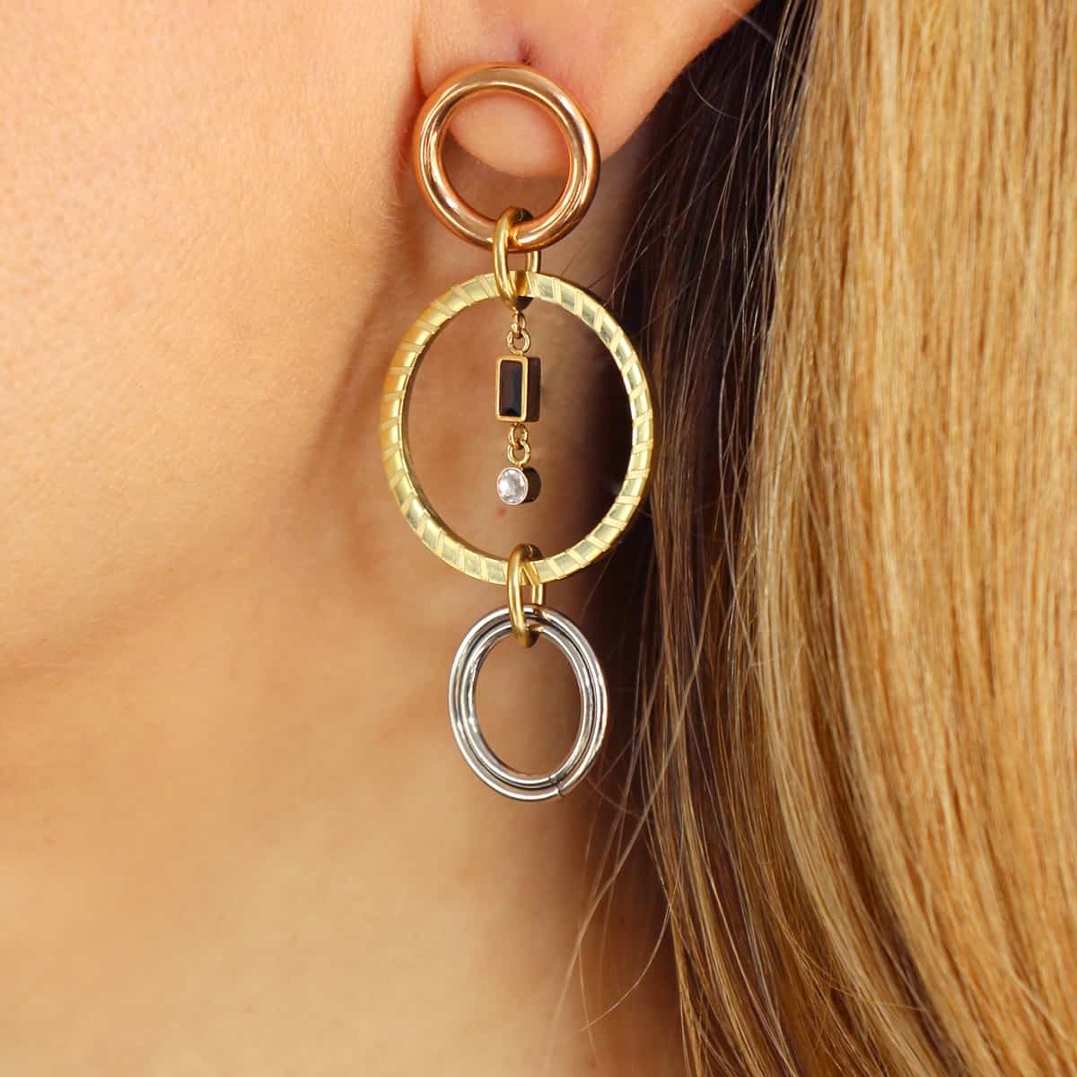 Pendientes Pumori Combinado metalizado Anartxy