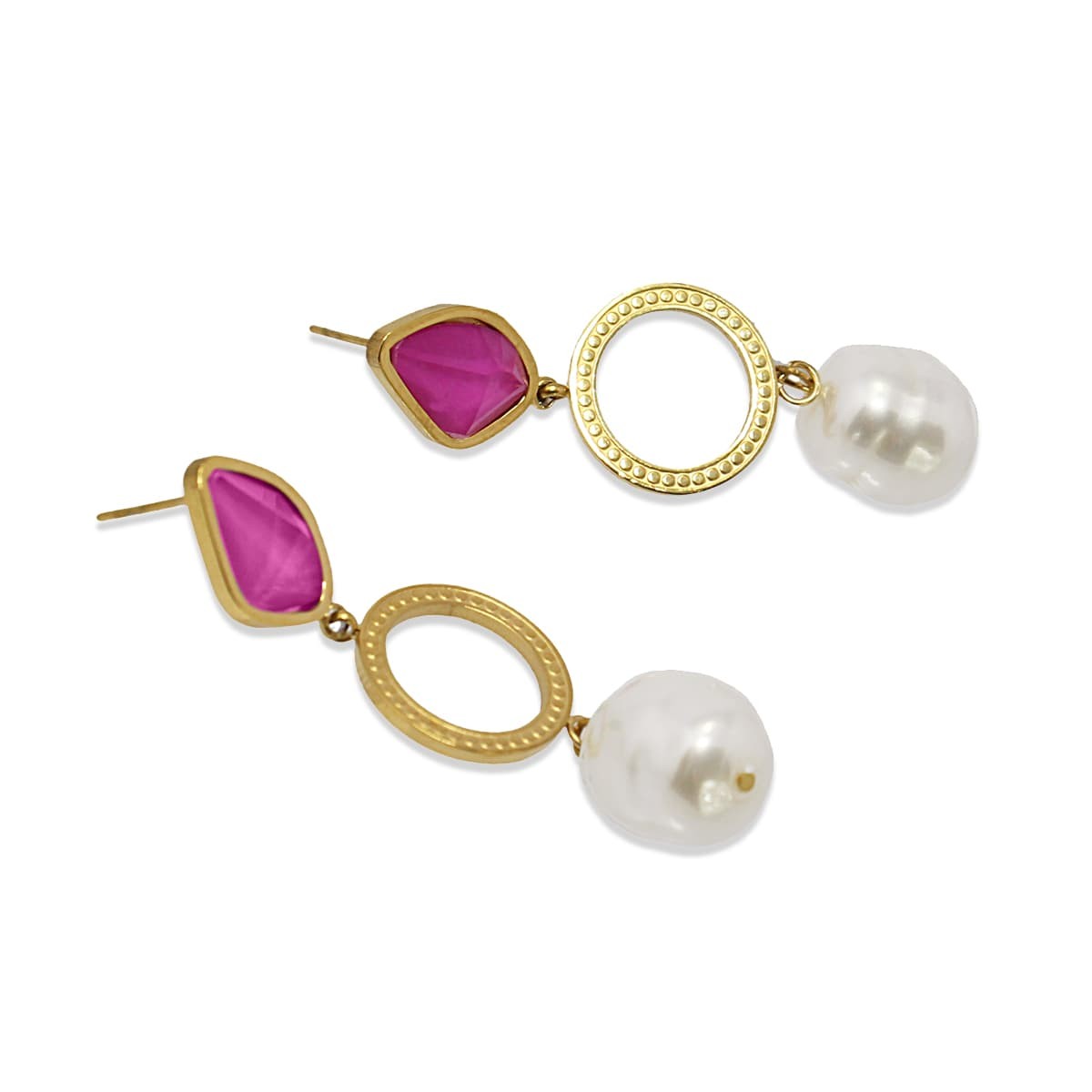 Pendientes Rosa