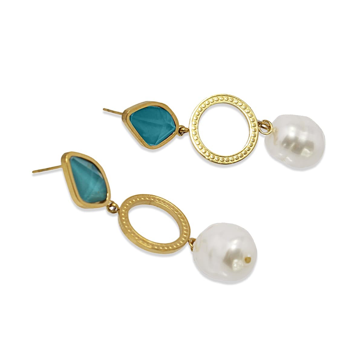 Pendientes Rosa Verde Anartxy