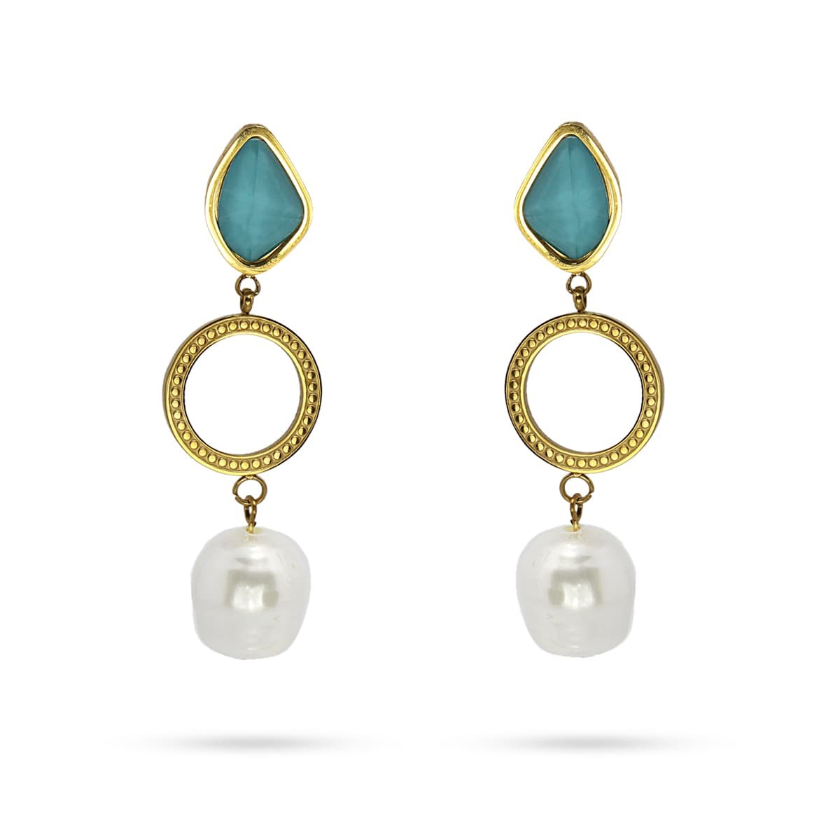 Pendientes Rosa Verde Anartxy