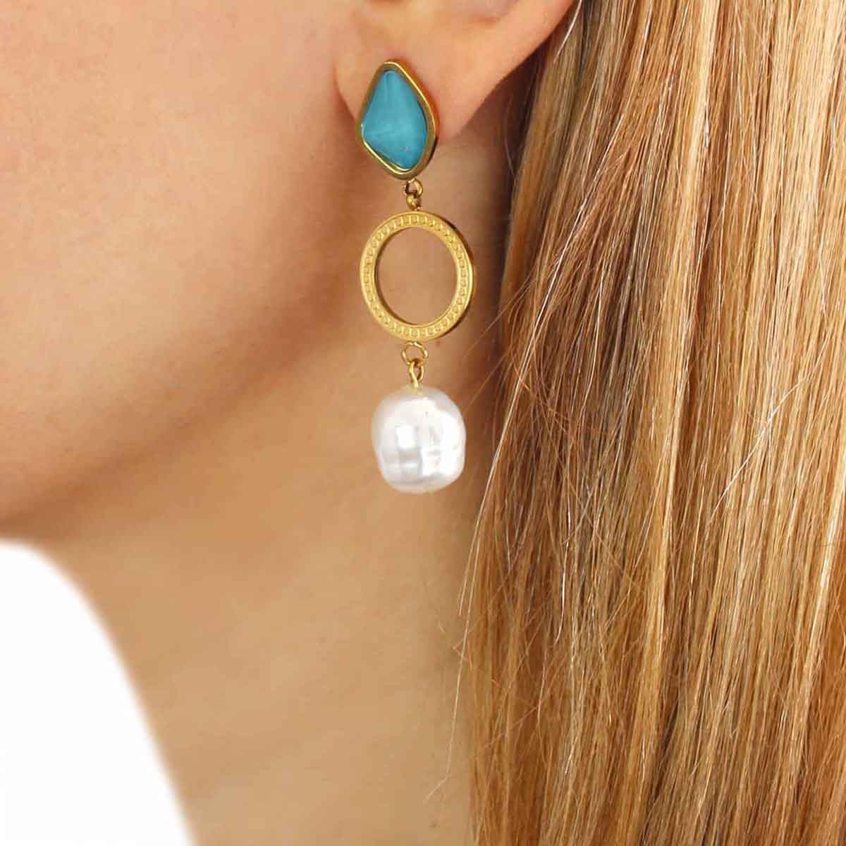 Pendientes Rosa