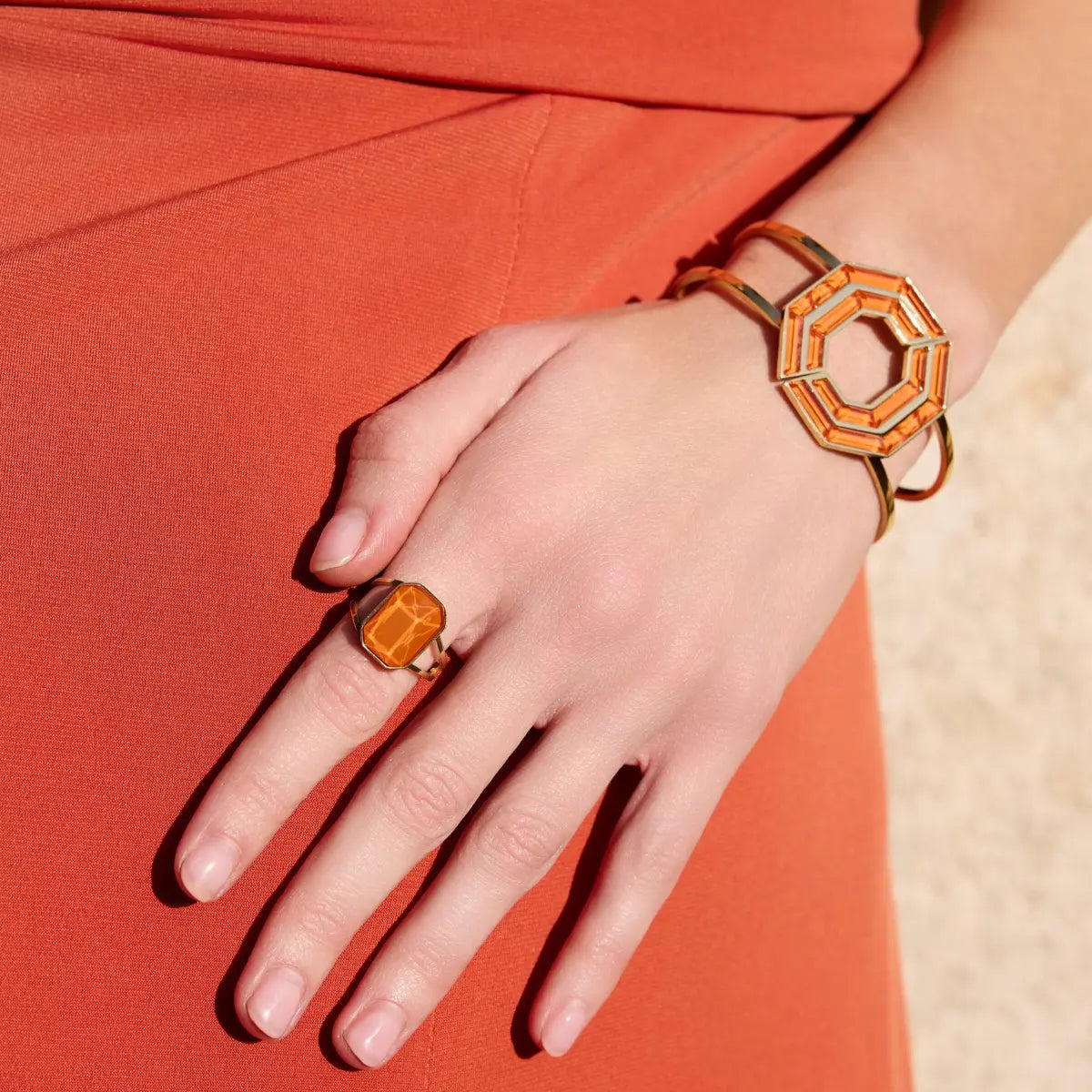 Anillo Gleam Ylva Naranja Anartxy