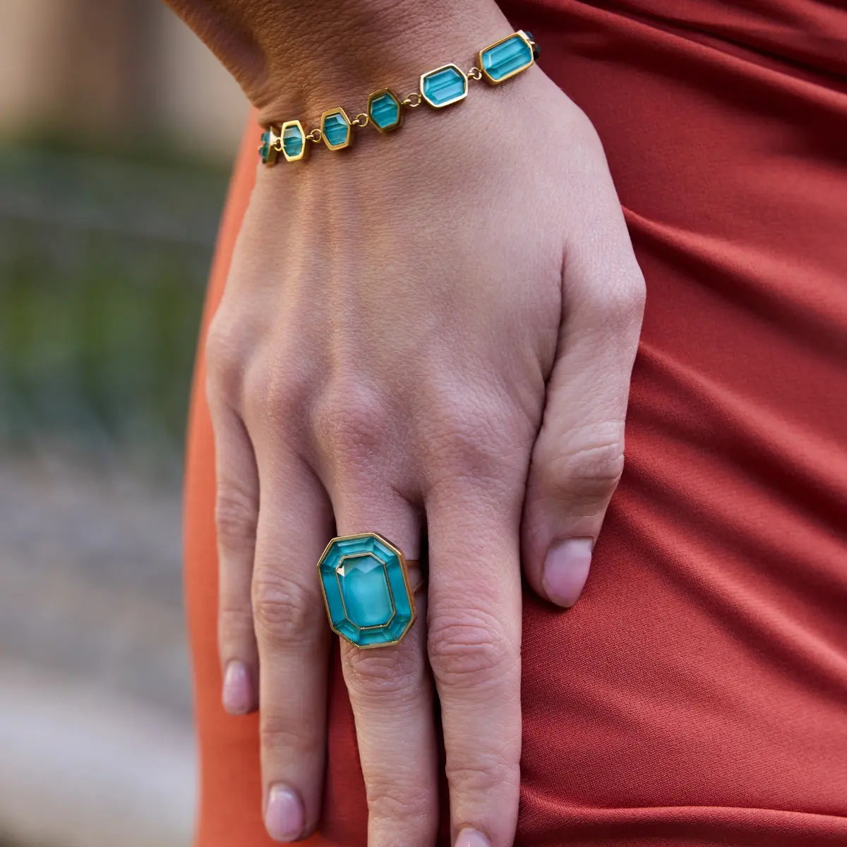 Pulsera Gleam Klyra Turquesa Anartxy