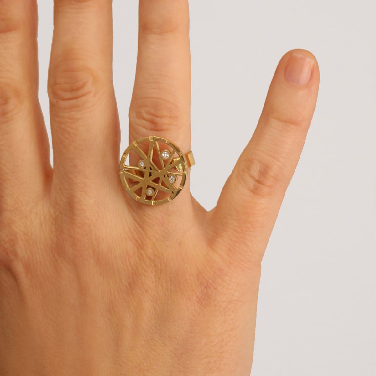 Anillo Mercurio Dorado Anartxy