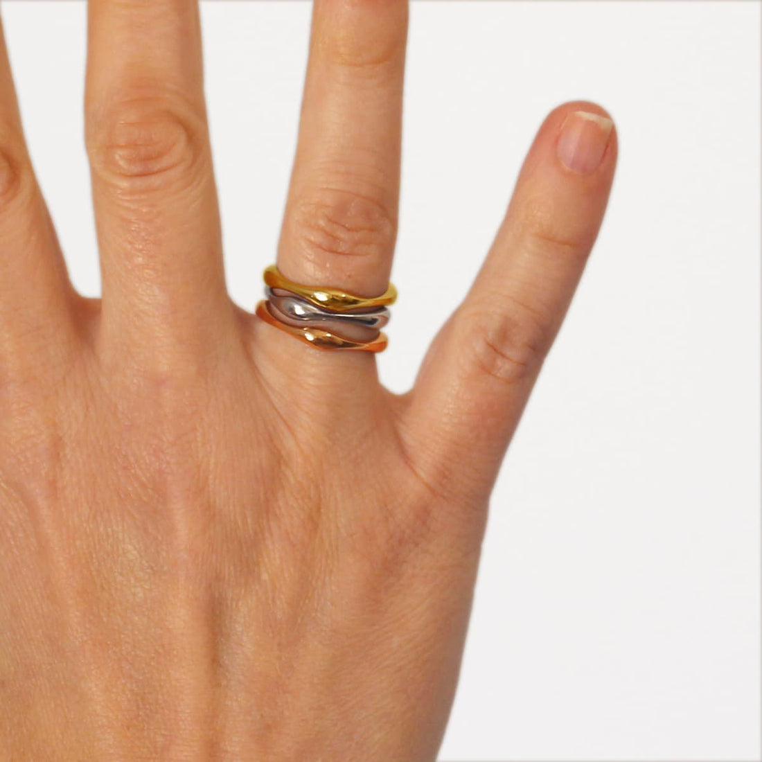 Set de anillos Holguín Combinado metalizado Anartxy