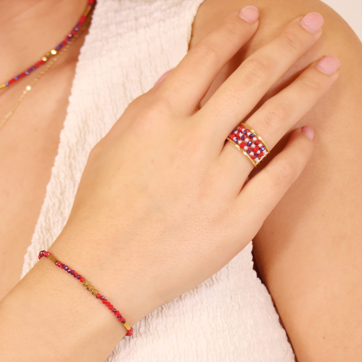 Anillo Levity Soar Rojo Anartxy