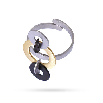 Anillo Selfoss Combinado metalizado Anartxy