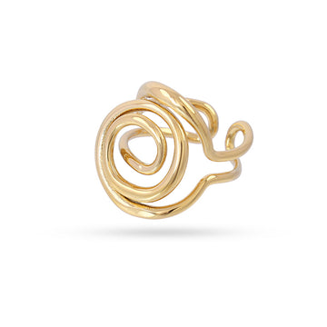 Anillo Liquid Whirl Dorado Anartxy
