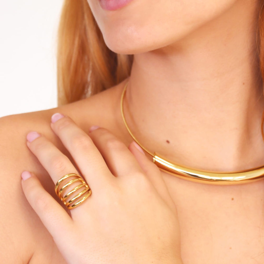 Anillo Summer Essentials Tiers Dorado Anartxy