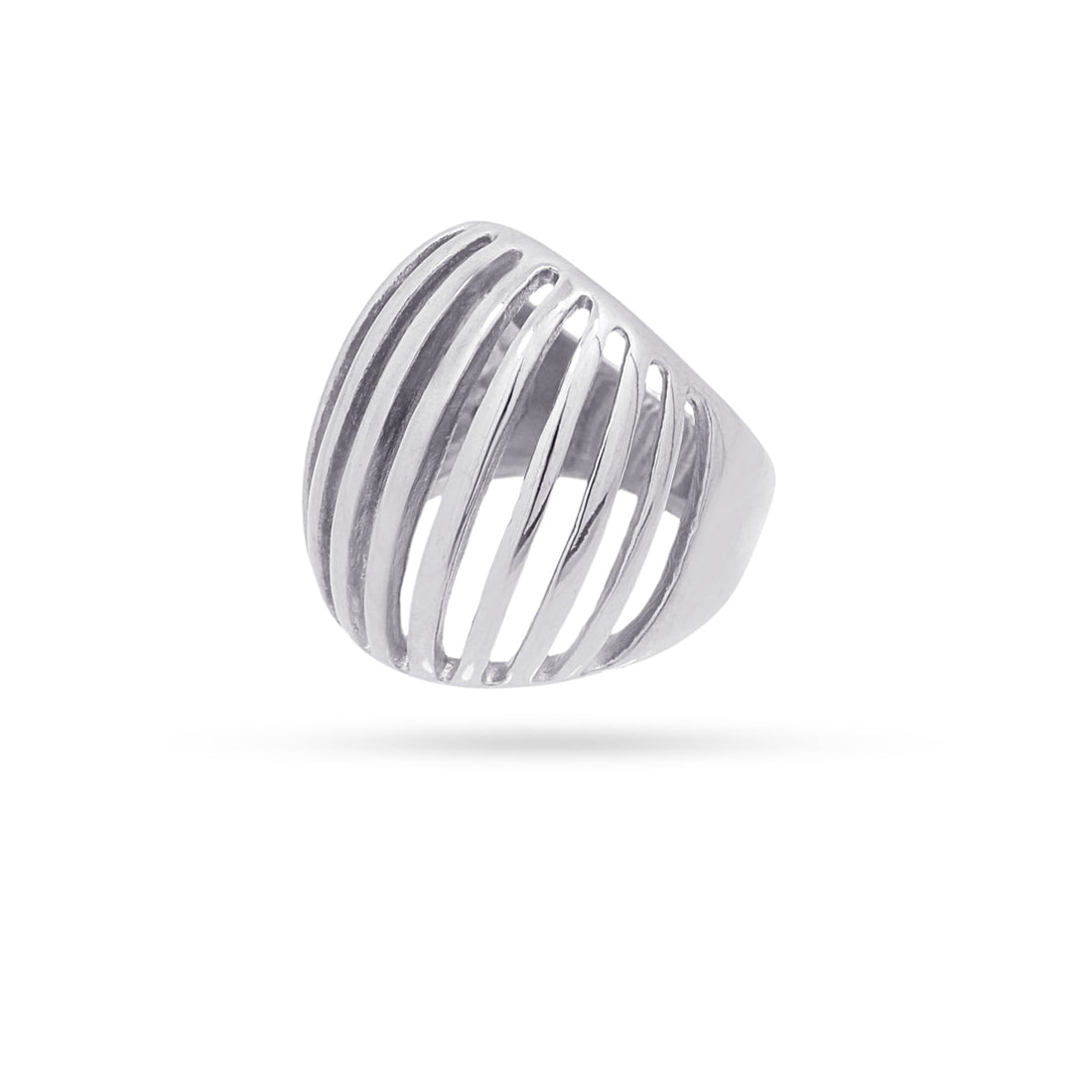 Anillo Summer Essentials Stripes Plateado Anartxy