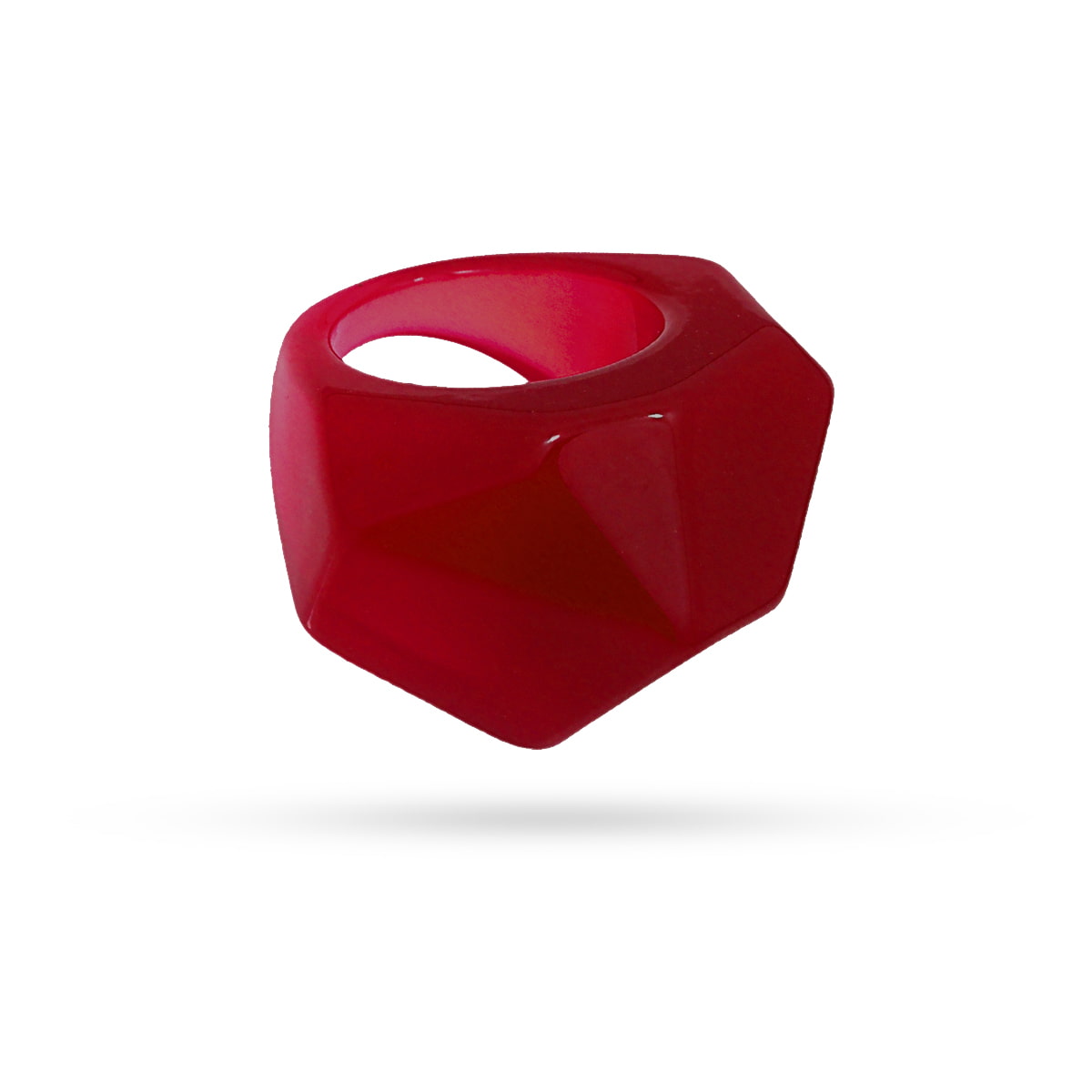Anillo Resin Coconut Rojo Anartxy