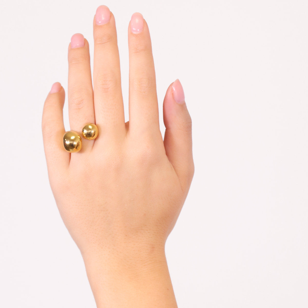 Anillo Waves Two Curves Dorado Anartxy