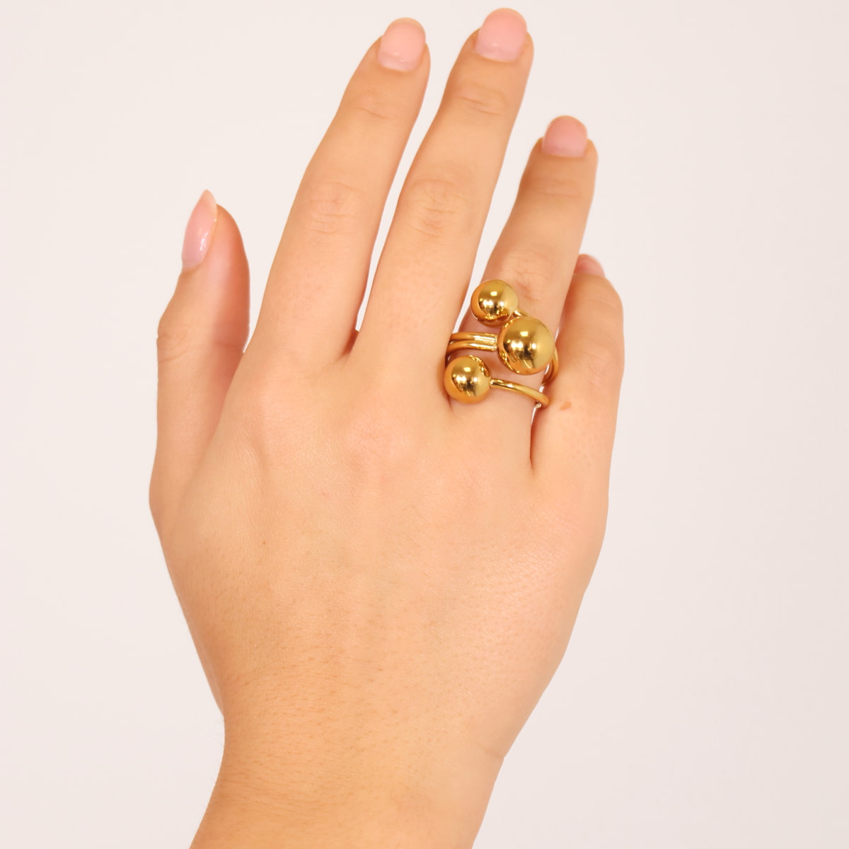Anillo Orbit Asteris Dorado Anartxy