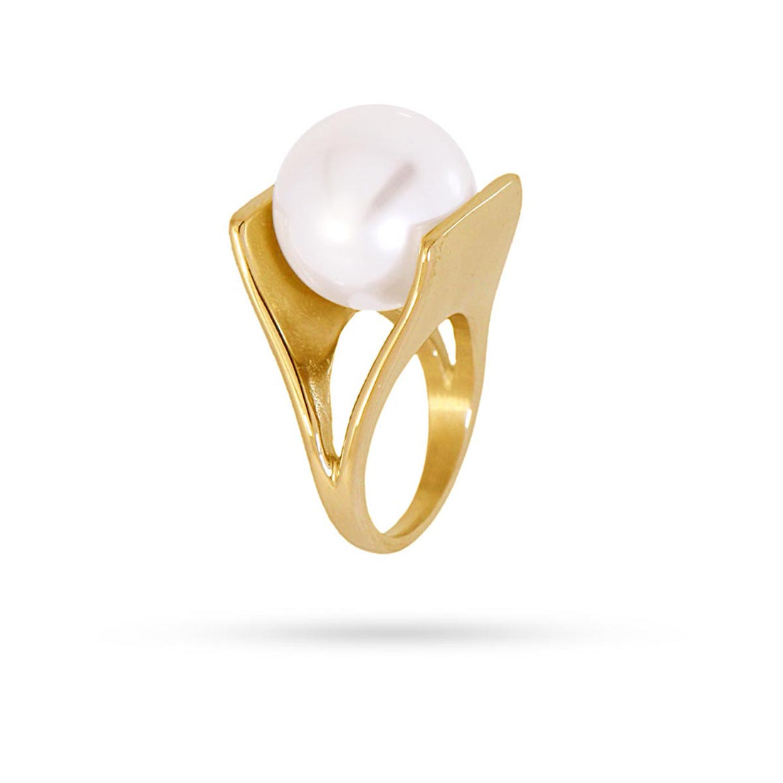 Anillo Orbit Sphere Dorado Anartxy
