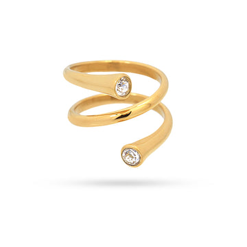 Anillo Summer Essentials Twist Sky Dorado Anartxy