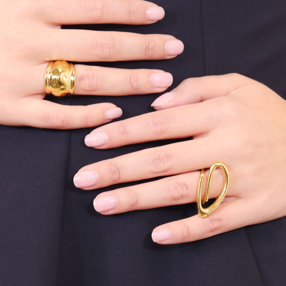 Anillo Waves Shift Dorado Anartxy