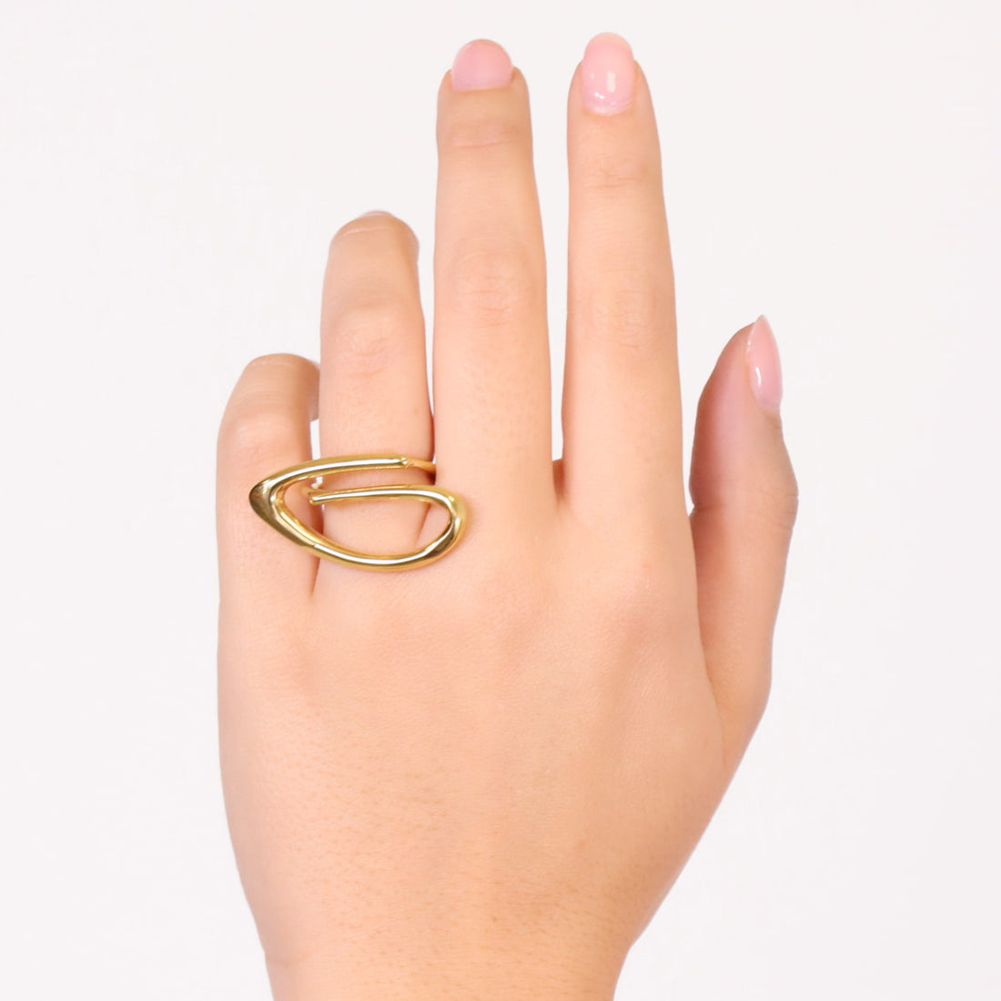 Anillo Waves Shift Dorado Anartxy