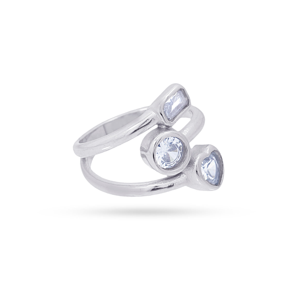 Anillo Summer Essentials Triple Love Plateado Anartxy
