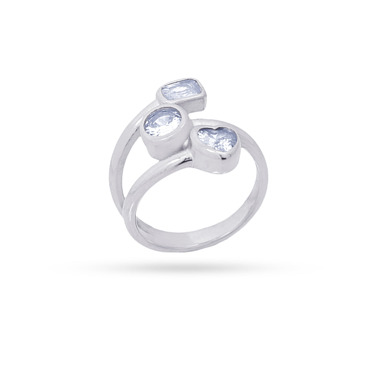 Anillo Summer Essentials Triple Love Plateado Anartxy