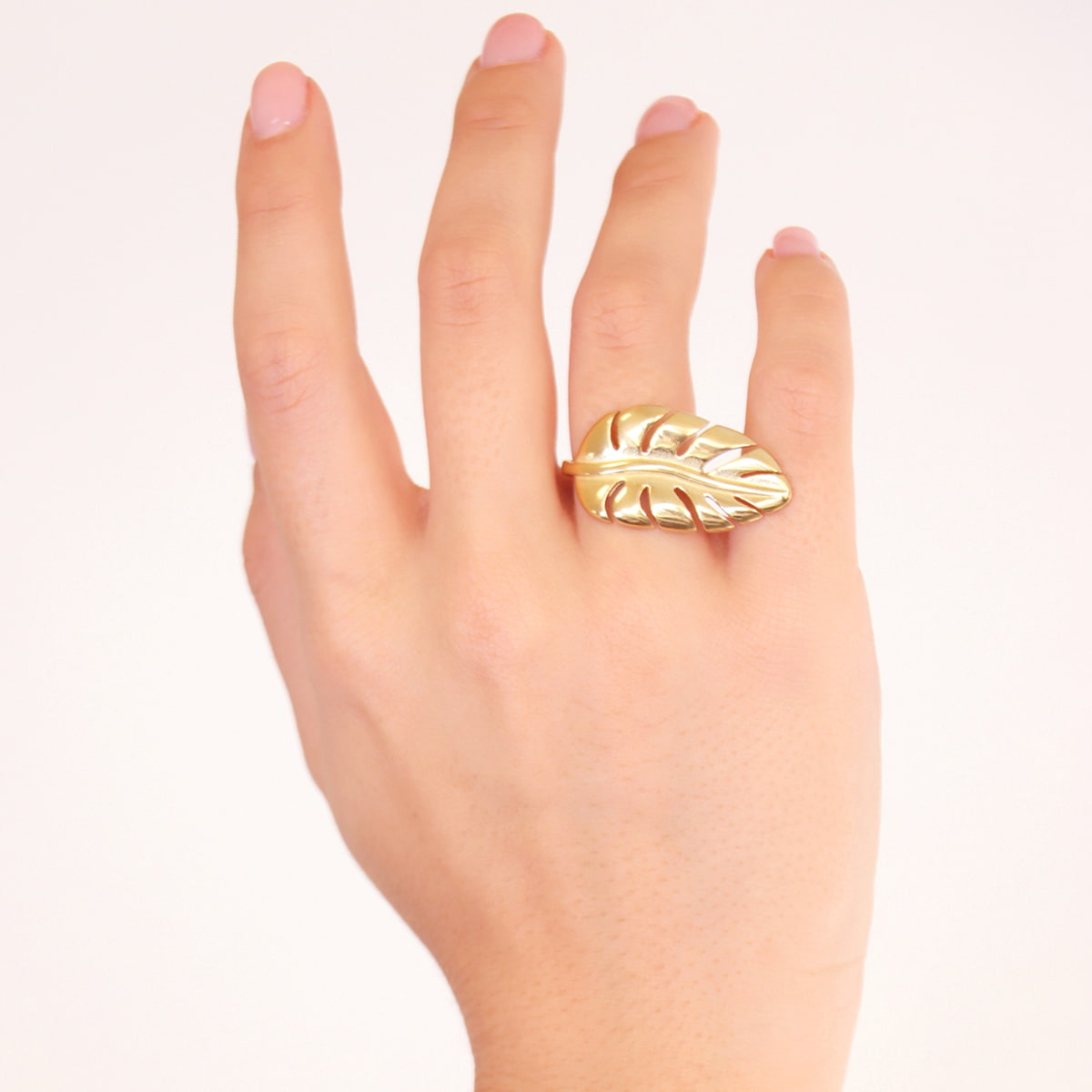 Anillo Summer Essentials Feather Dorado Anartxy