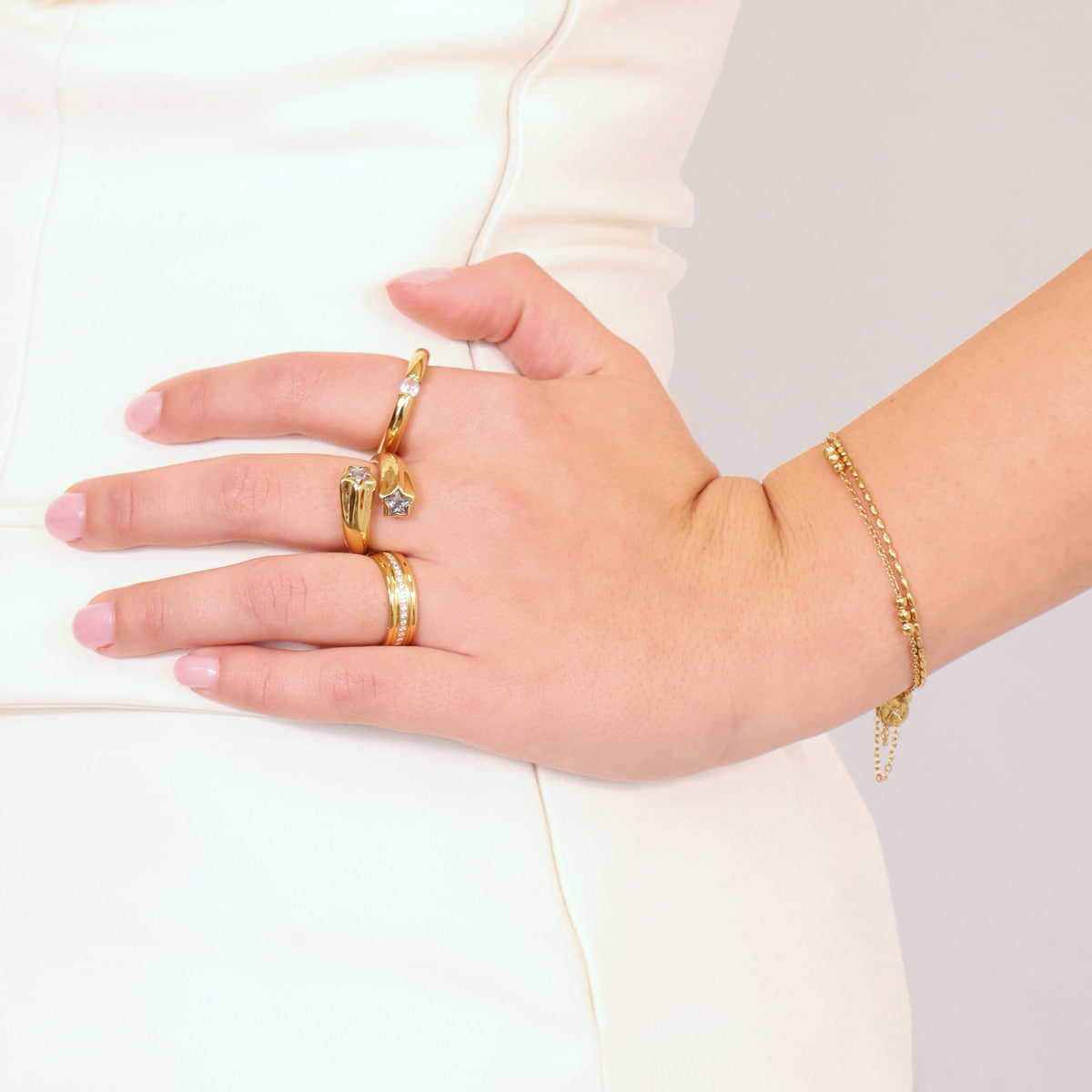 Anillo Summer Essentials Starry Night Dorado Anartxy