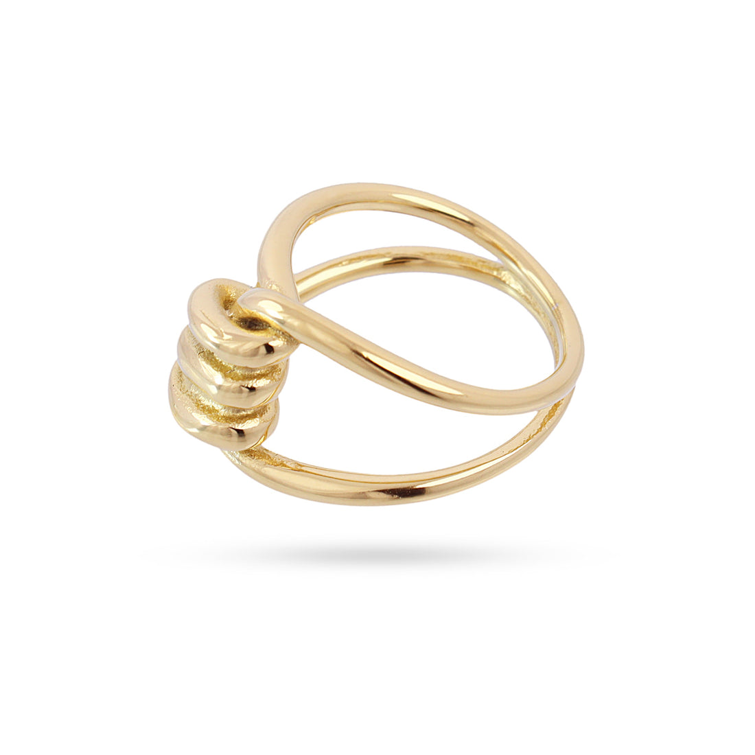 Anillo Waves Knotted Dorado Anartxy