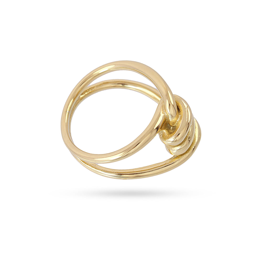 Anillo Waves Knotted Dorado Anartxy