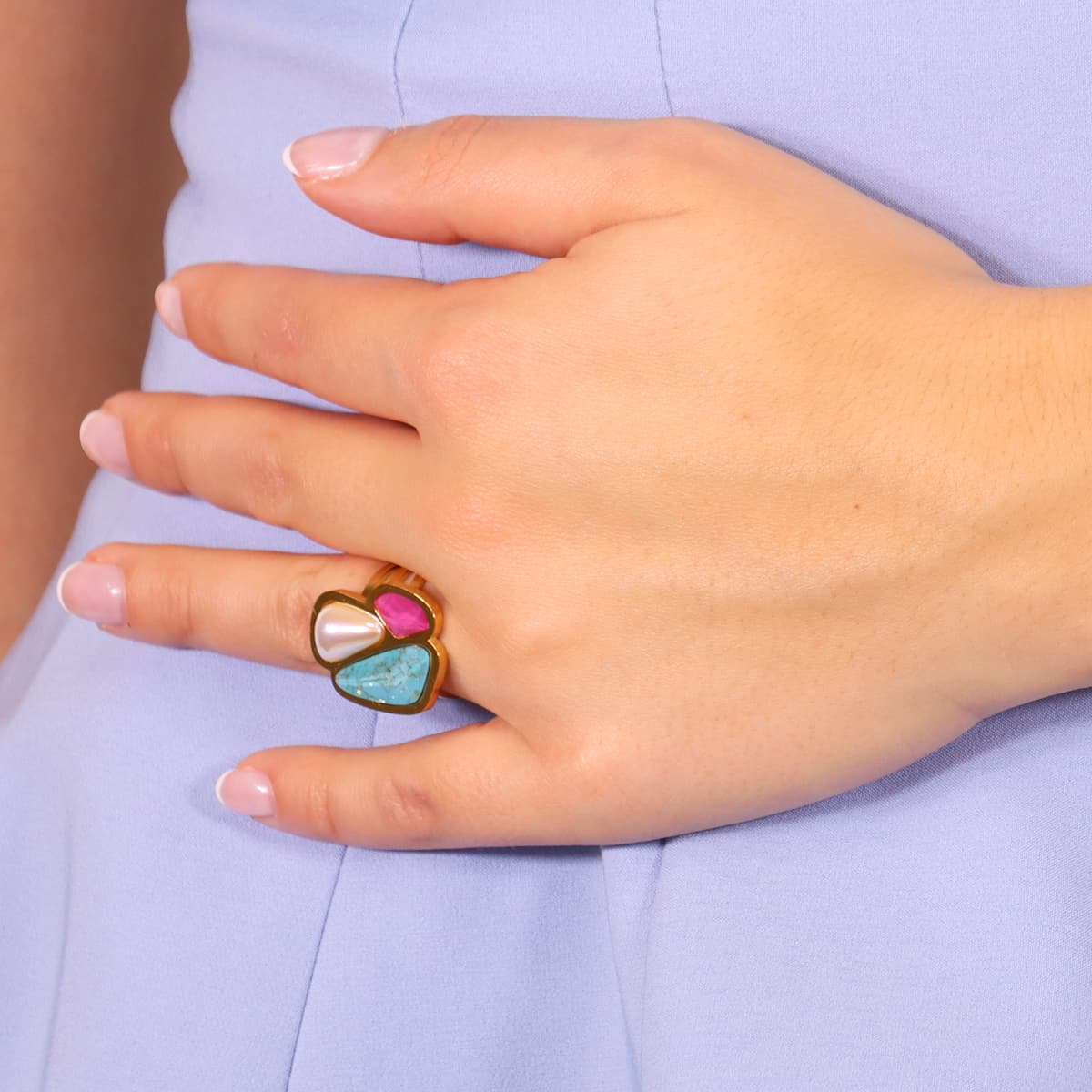 Anillo Aqua Maldives Verde Anartxy