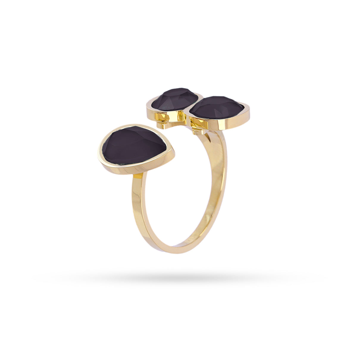 Anillo Drops Drizzle Negro Anartxy
