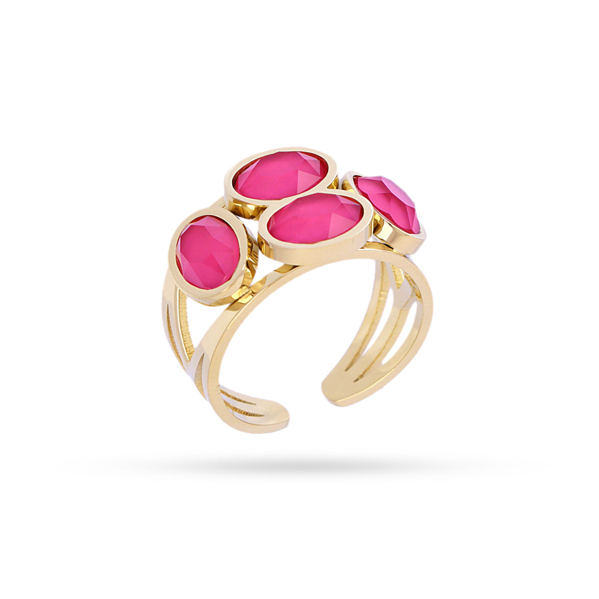 Anillo Drops Zinnia Rosa Anartxy