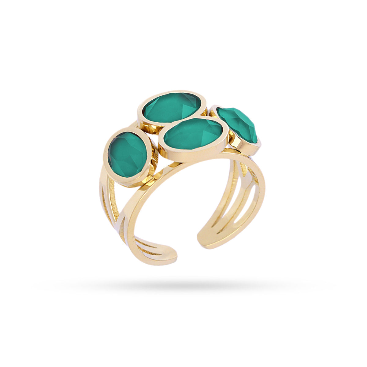 Anillo Drops Zinnia Verde Anartxy