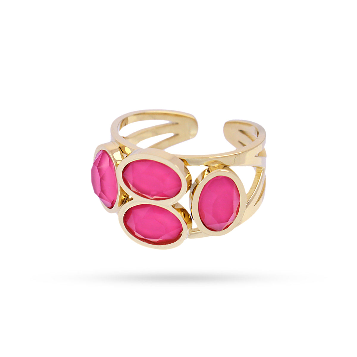 Anillo Drops Zinnia Rosa Anartxy