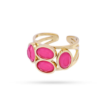 Anillo Drops Zinnia Rosa Anartxy