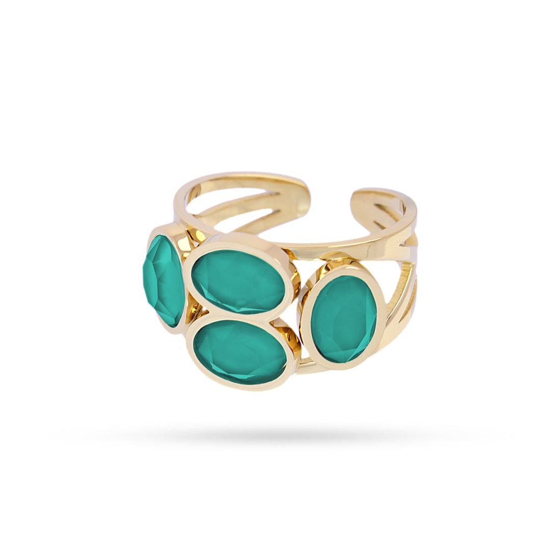 Anillo Drops Zinnia Verde Anartxy
