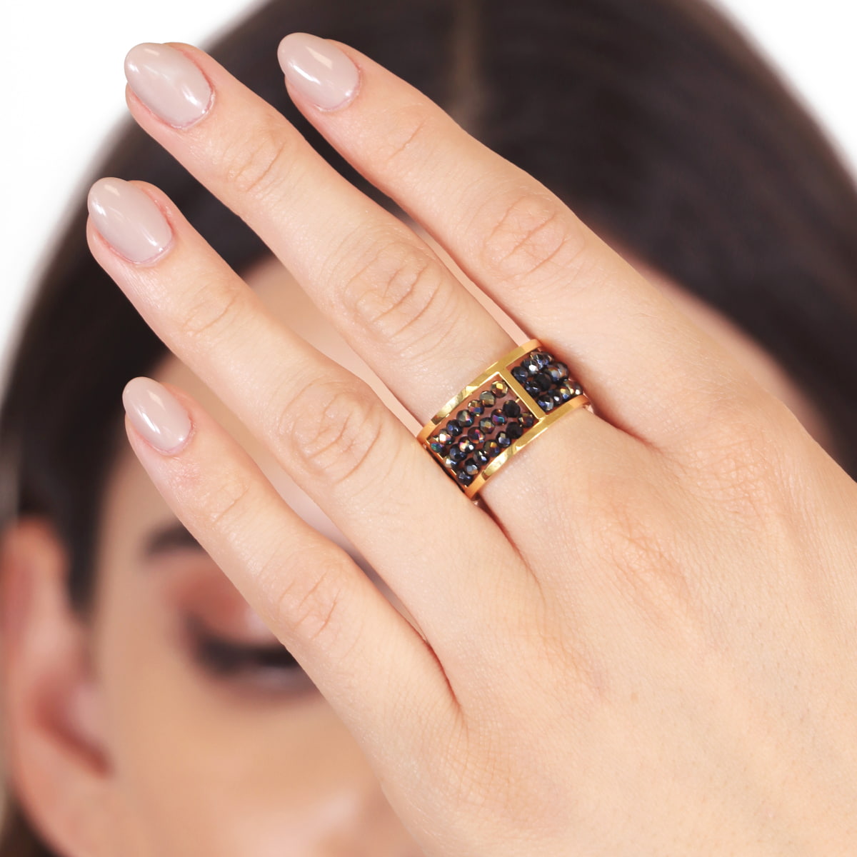 Anillo Levity Mossy Negro Anartxy