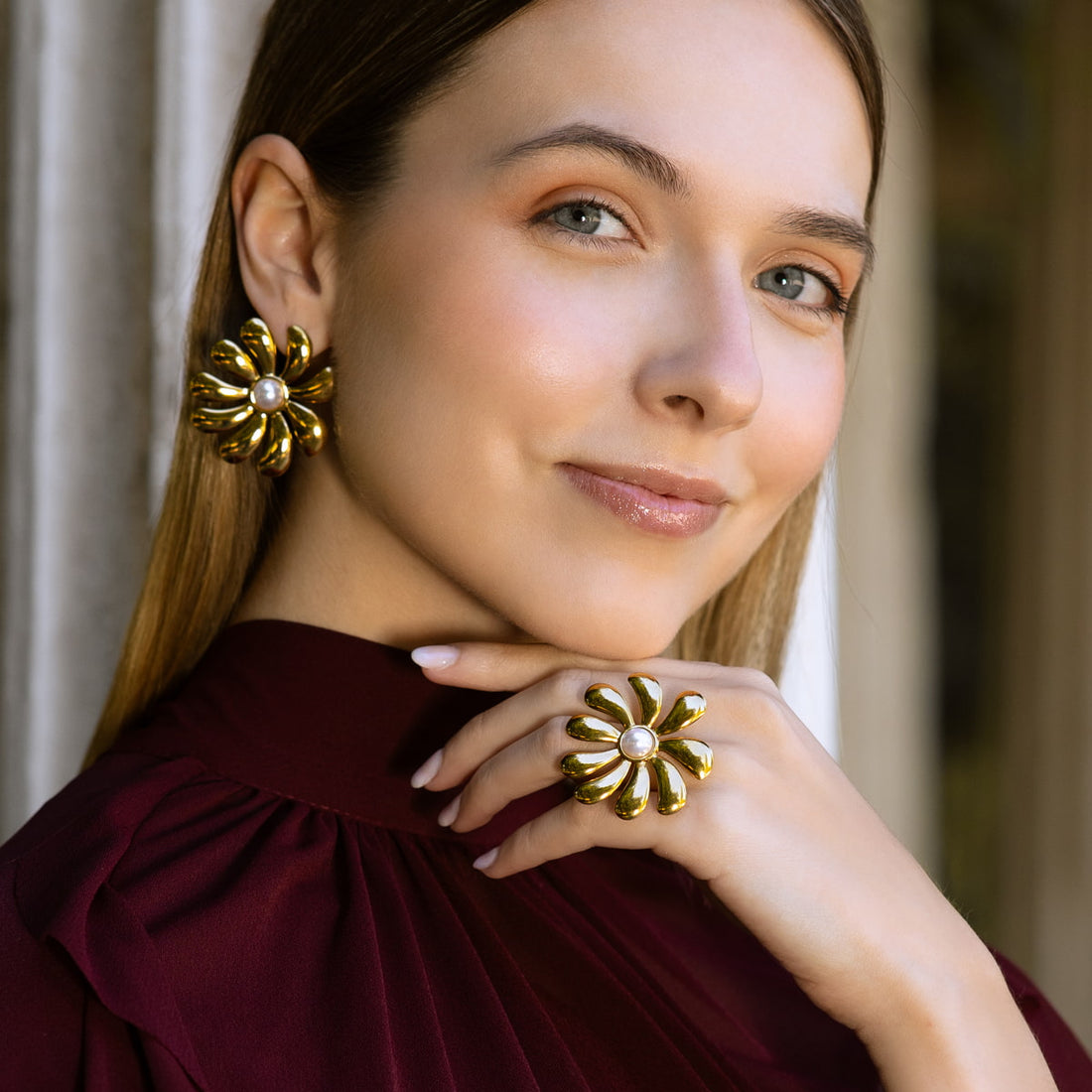Anillo Whim Florence Dorado Anartxy