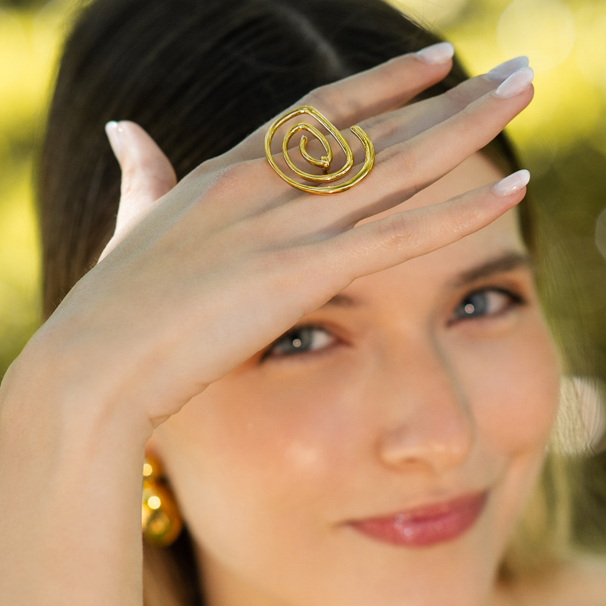 Anillo Waves Curvia Dorado Anartxy