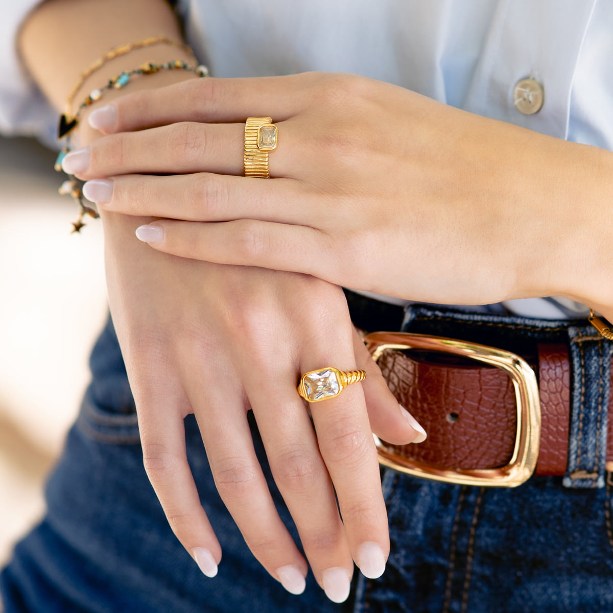 Anillo Essentials Lysa Dorado Anartxy