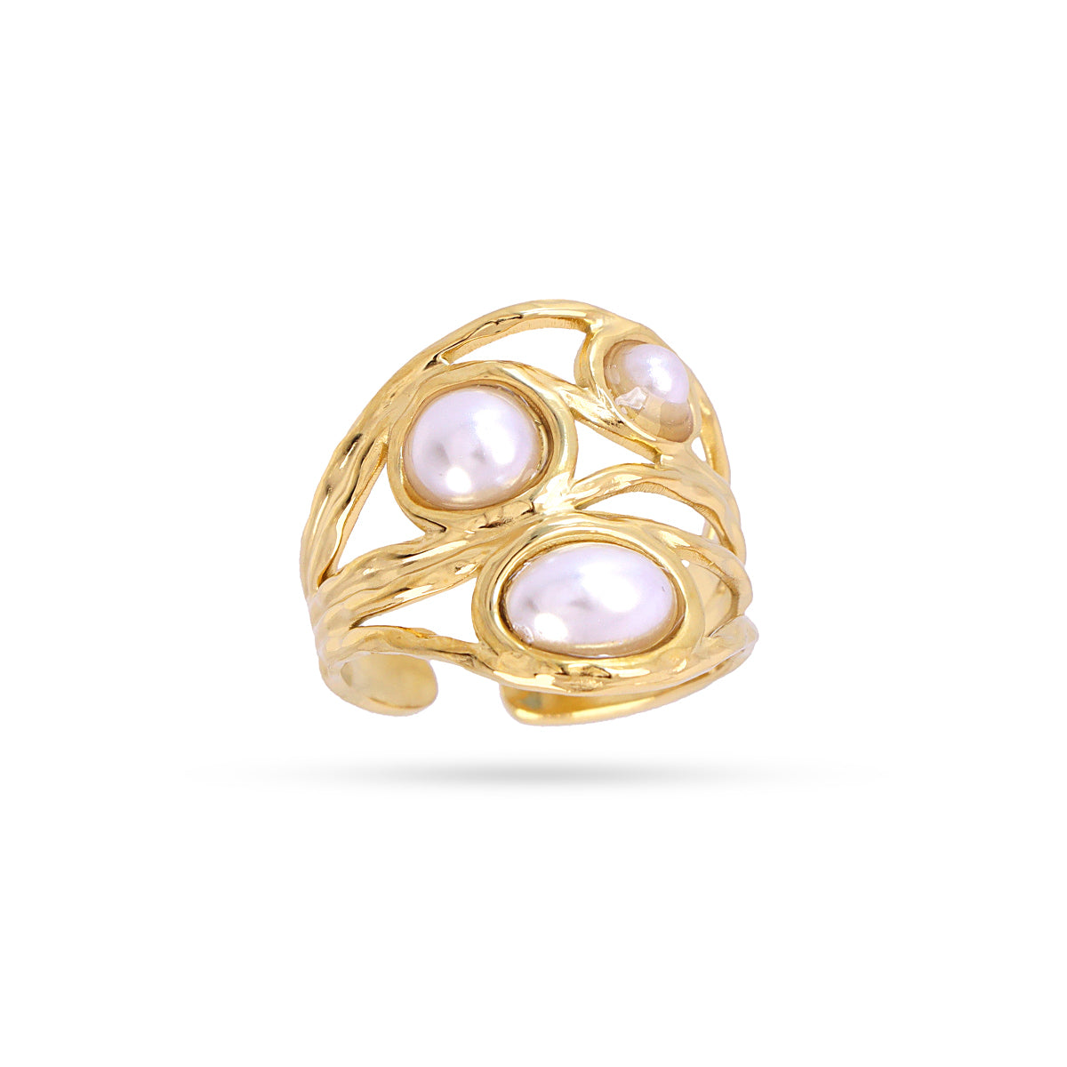 Anillo Waves Talyra Blanco Anartxy