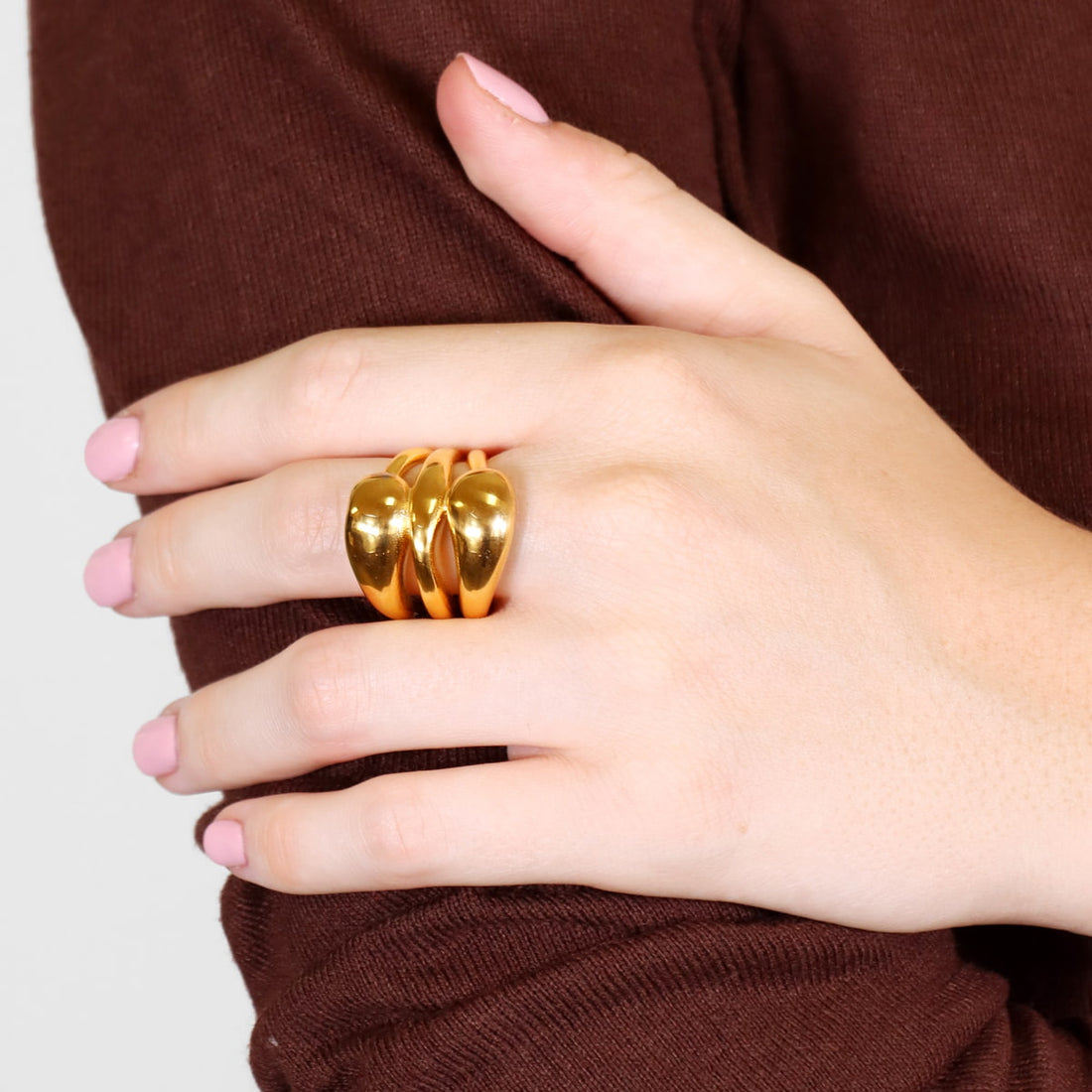 Anillo Waves Nareen Dorado Anartxy