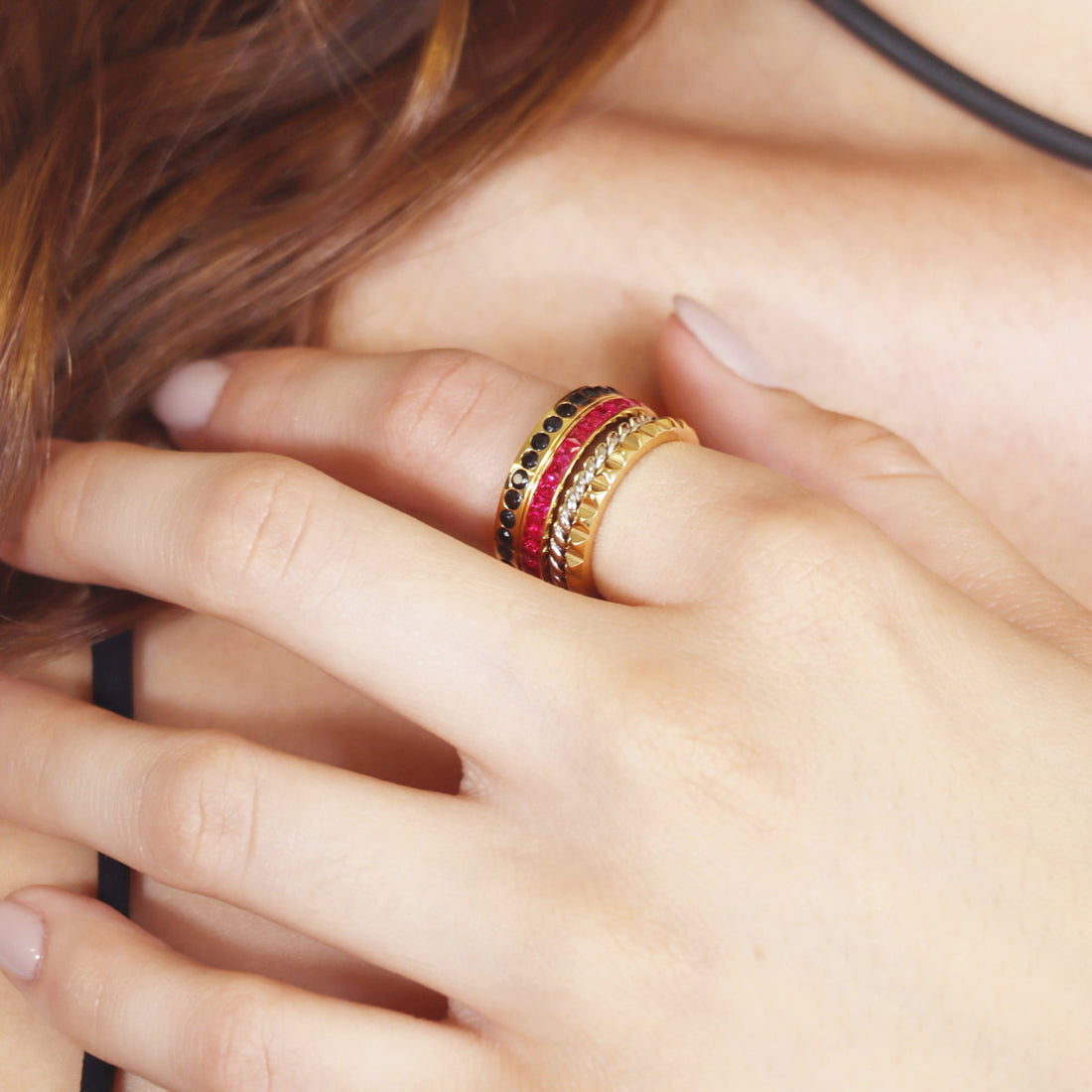Set de anillos Vandal Ember Combinado Anartxy