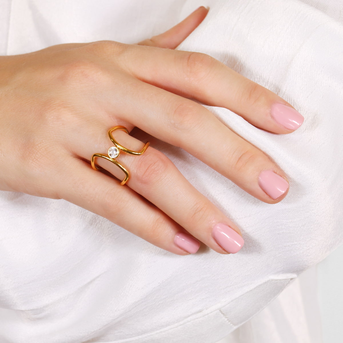 Anillo Infinity Glimmer Dorado Anartxy