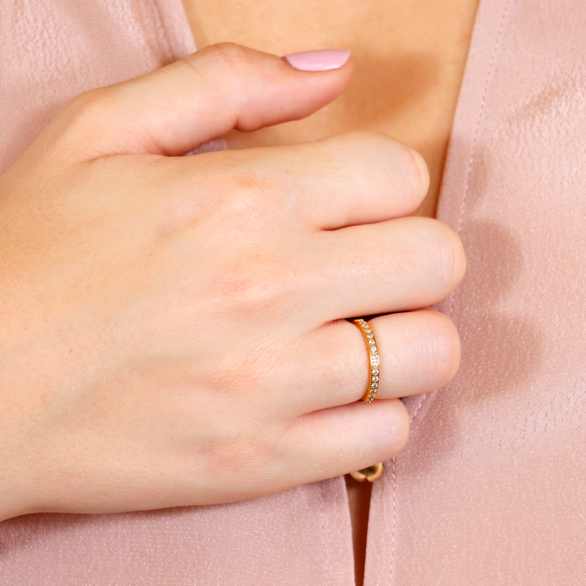 Anillo Sparkle Ray Dorado Anartxy