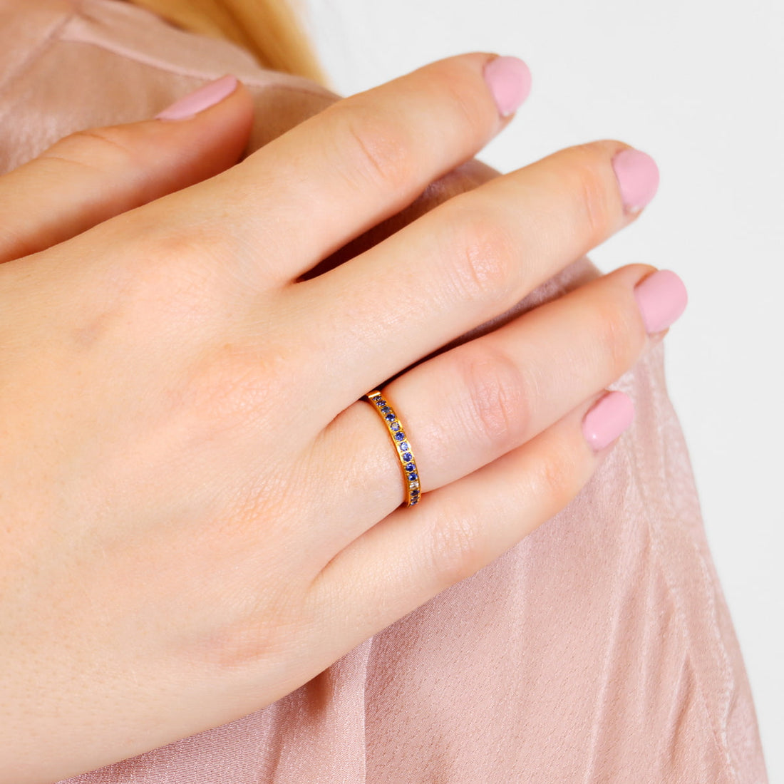 Anillo Sparkle Lit Azul Anartxy