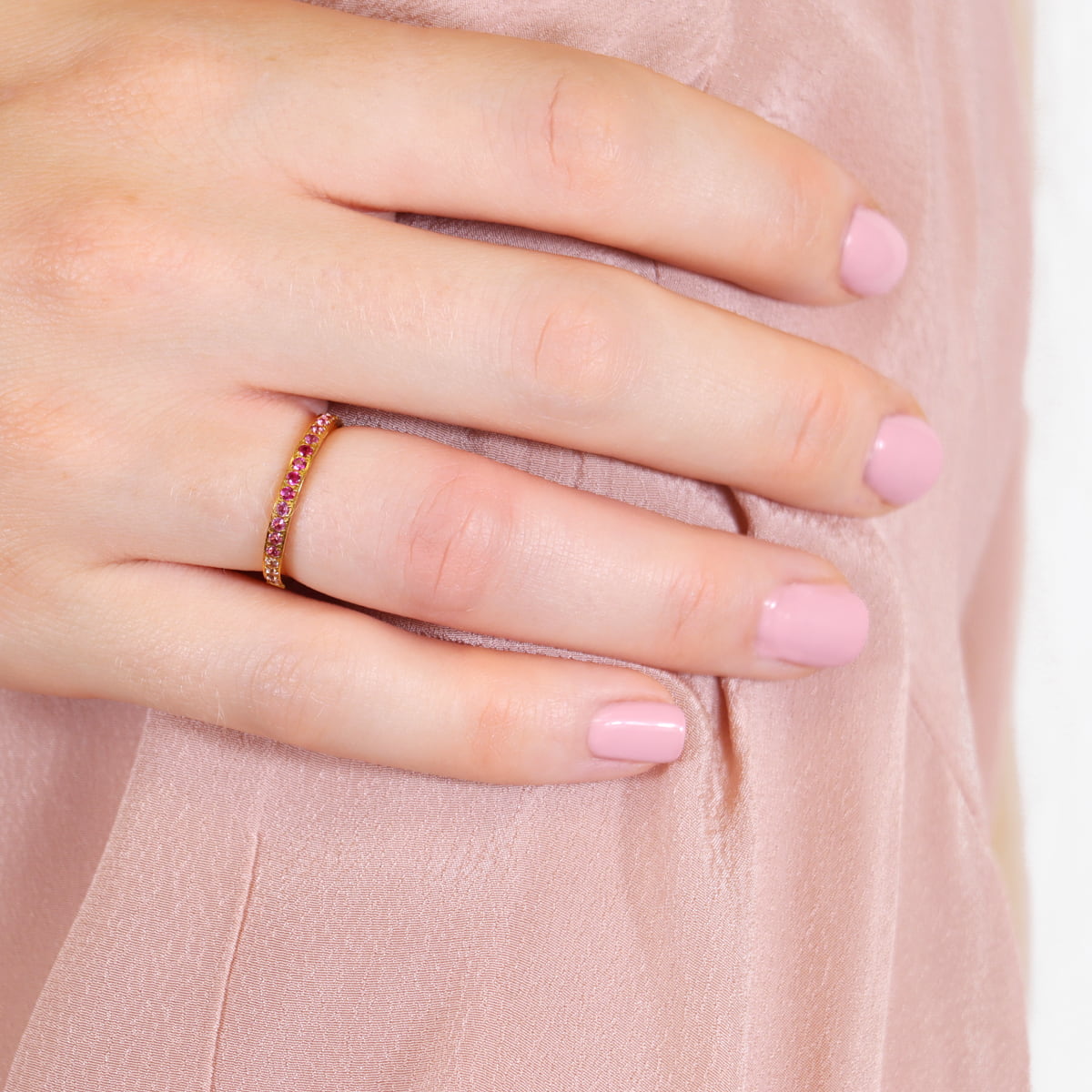 Anillo Sparkle Gradient Rosa Anartxy